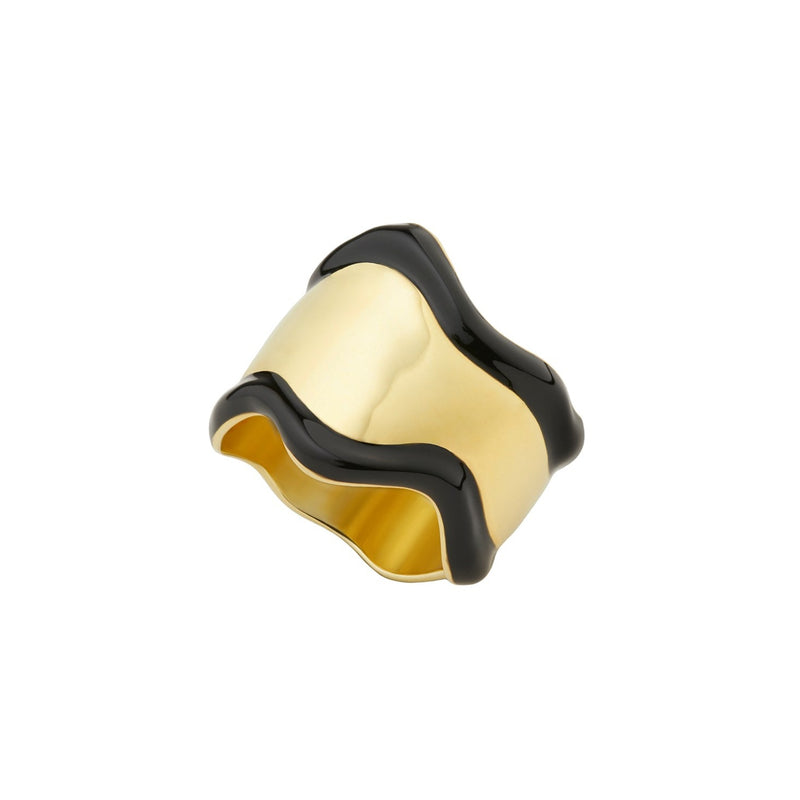 Black Wavy Ring