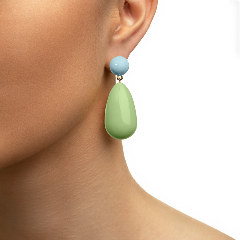 Mint Green Drop Earrings