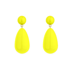 Neon Yellow Drop Earrings