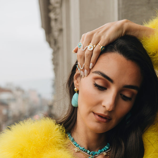 Turquoise Palm Ring