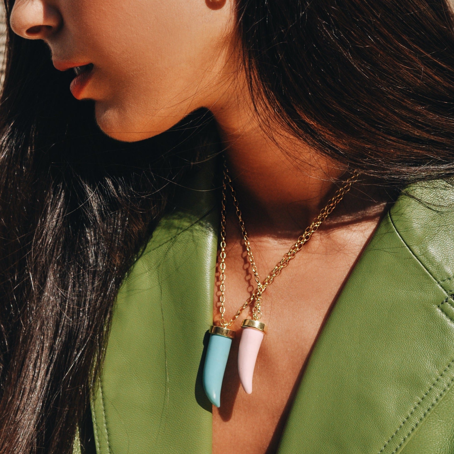 Turquoise Fang Necklace