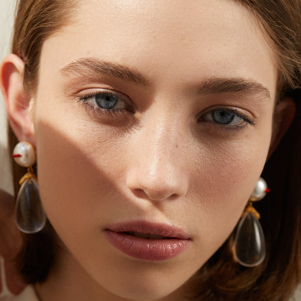 Clear  drop earrings