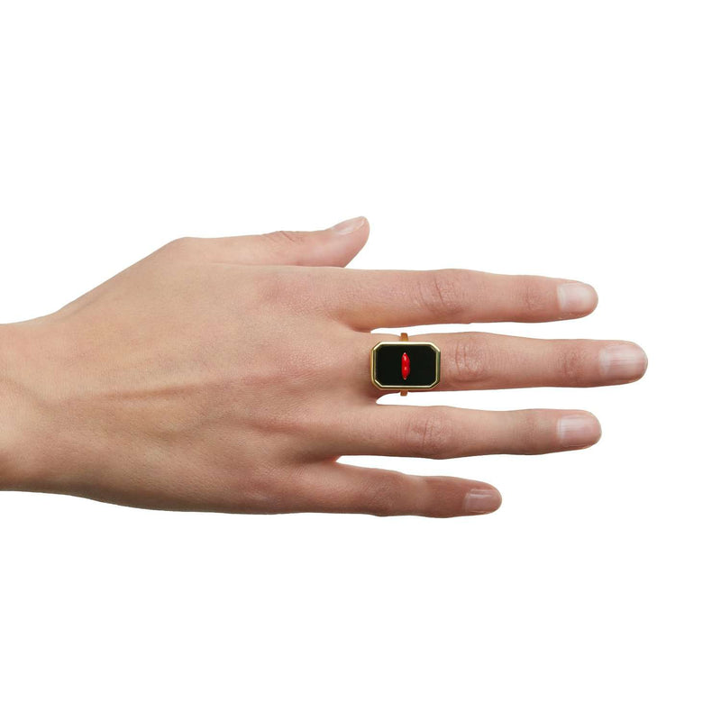 Onyx Lips Ring