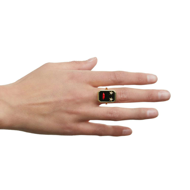 Onyx Lips Ring