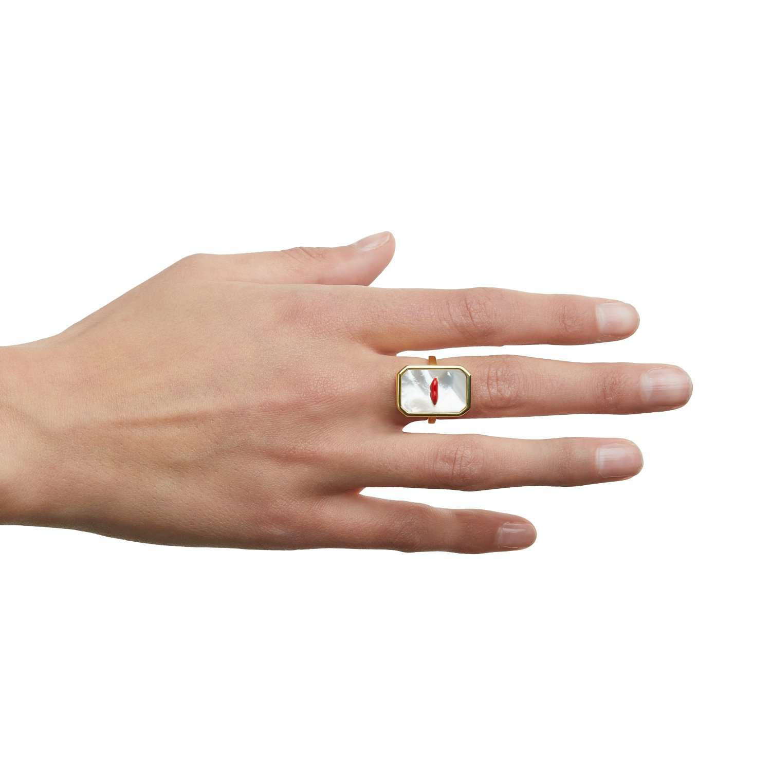 MOP Lips Ring