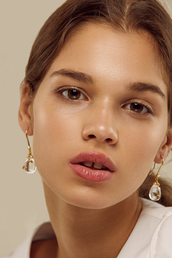 Clear Drop Earrings