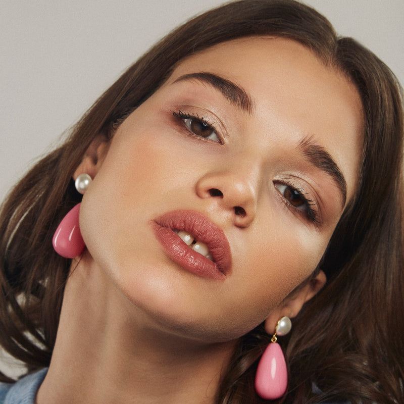 PINK drop earrings