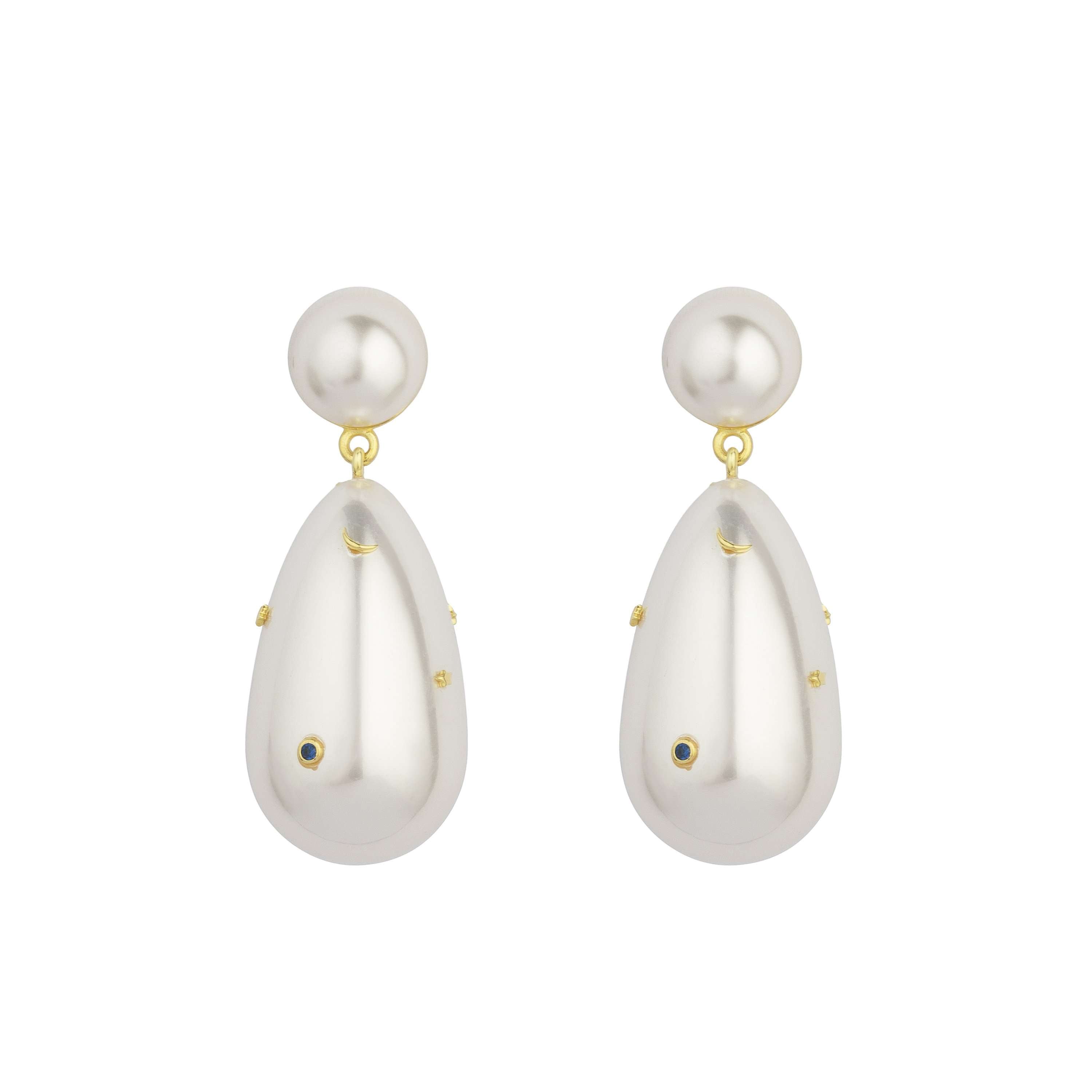 Drop Pearl Earrings – Eshvi Jewellery