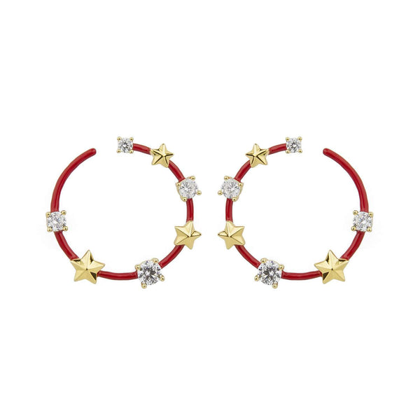Star and crystal Earrings