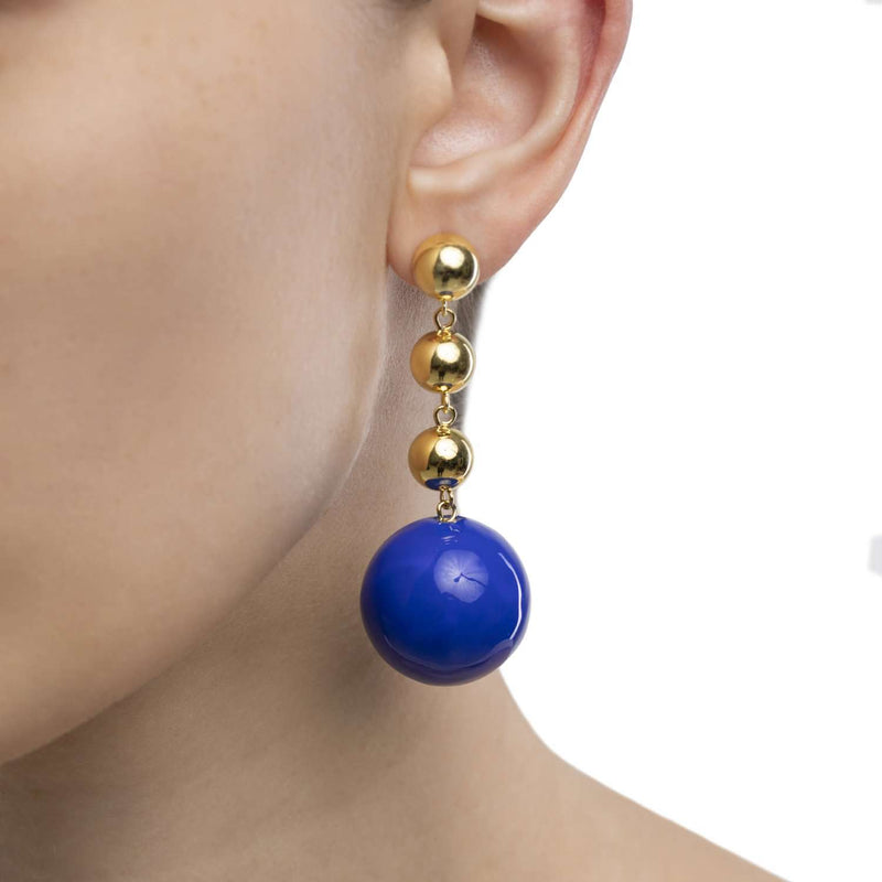 Galaxy Blue Enamel Earrings