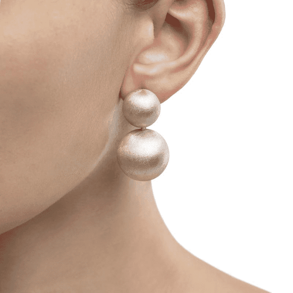 Silver Hand Crafted Ball Earrings