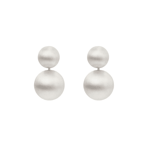 Silver Hand Crafted Ball Earrings
