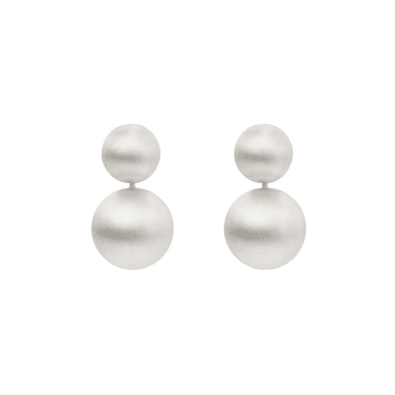 Silver Hand Crafted Ball Earrings