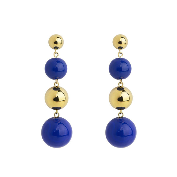 Galaxy blue enamel earrings