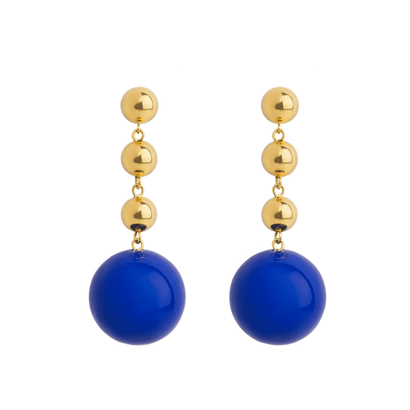 Galaxy Blue Enamel Earrings