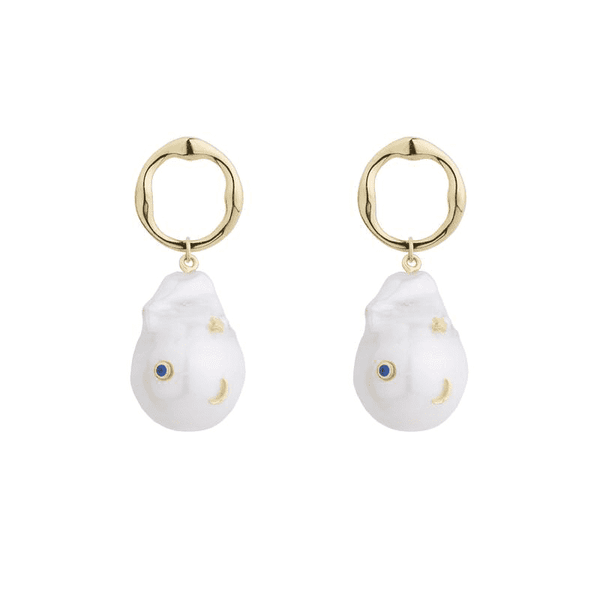 Baroque pearl earrings hotsell anni lu