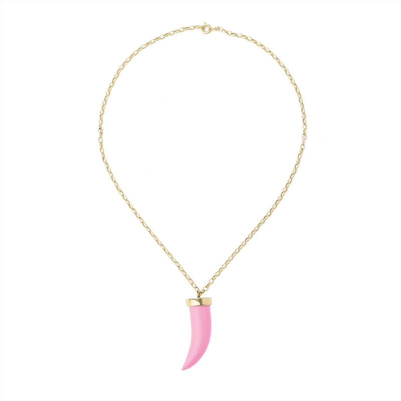 Pink Fang Necklace