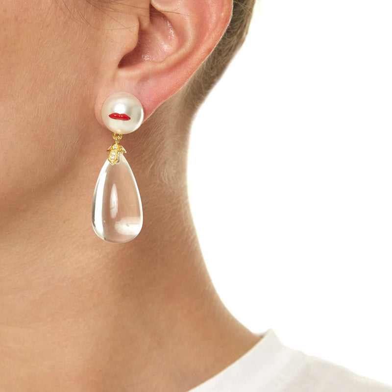 Clear  drop earrings