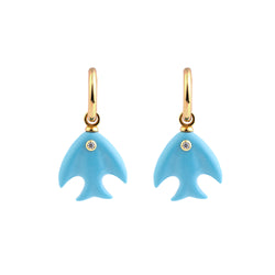 Fish Turquoise  Earrings