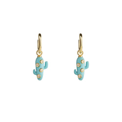 Turquoise Mini Cactus Earrings