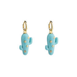 Turquoise Cactus Earrings