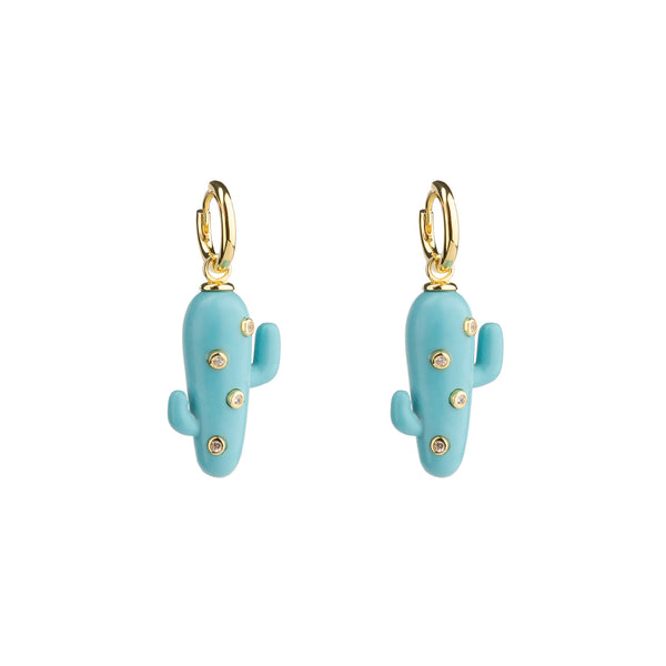 Turquoise Cactus Earrings