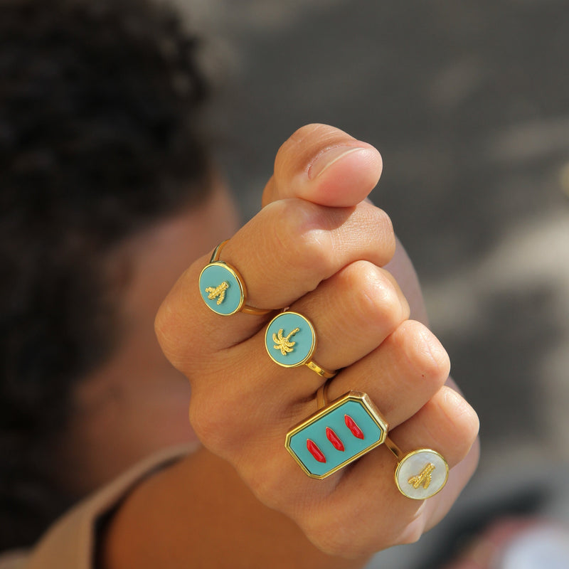 Turquoise Cactus Ring